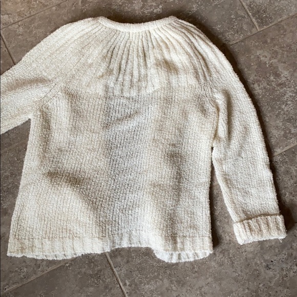 VINTAGE cream open nubby cardigan soft chunky boucle - Picture 10 of 10